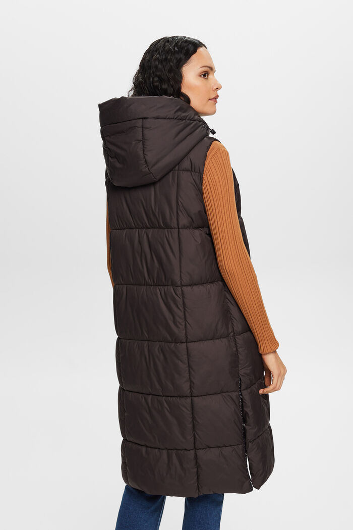 Z recyklovaného materiálu: dlouhá prošívaná vesta, BLACK, detail image number 3