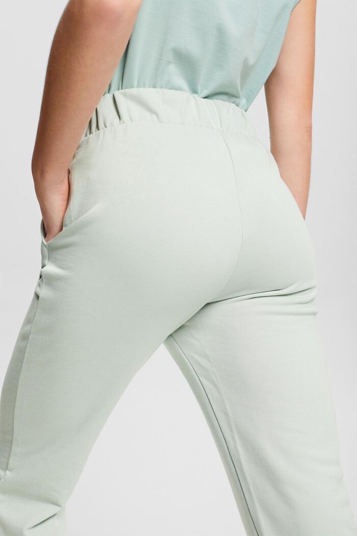 Teplákové kalhoty ze směsi s bio bavlnou, PASTEL GREEN, detail image number 5