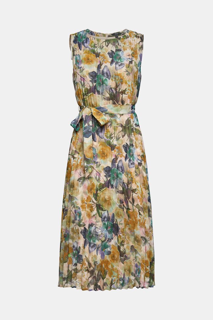 Z recyklovaného materiálu: plisované šaty s květinovým potiskem