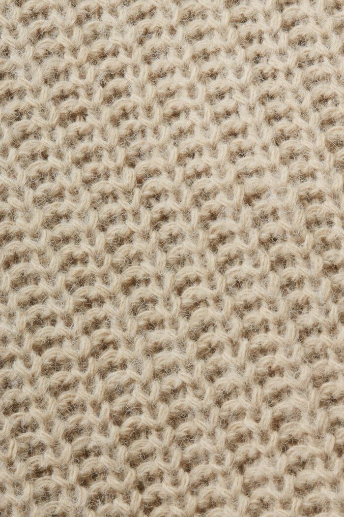 Pulovr z žebrované pleteniny, SAND, detail image number 5