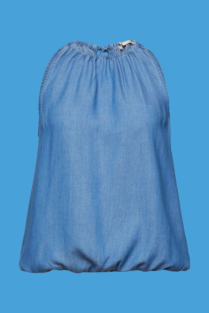 Halenka bez rukávů v džínovém vzhledu, TENCEL™, BLUE MEDIUM WASHED, detail image number 6