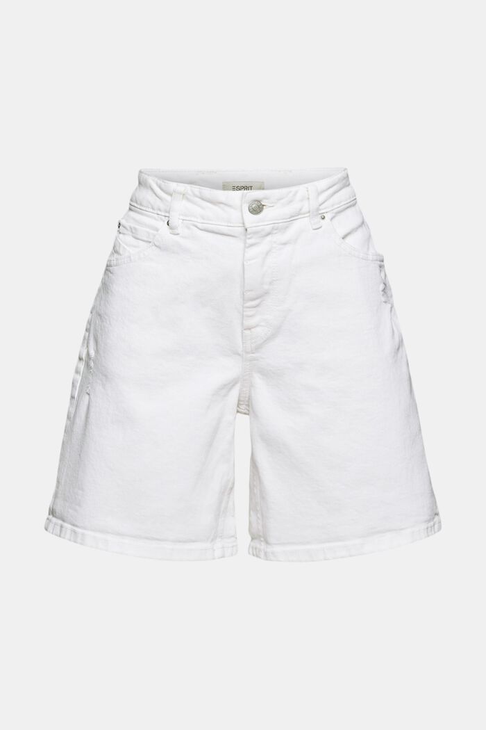 Džínové šortky s efekty poničení, OFF WHITE, detail image number 7
