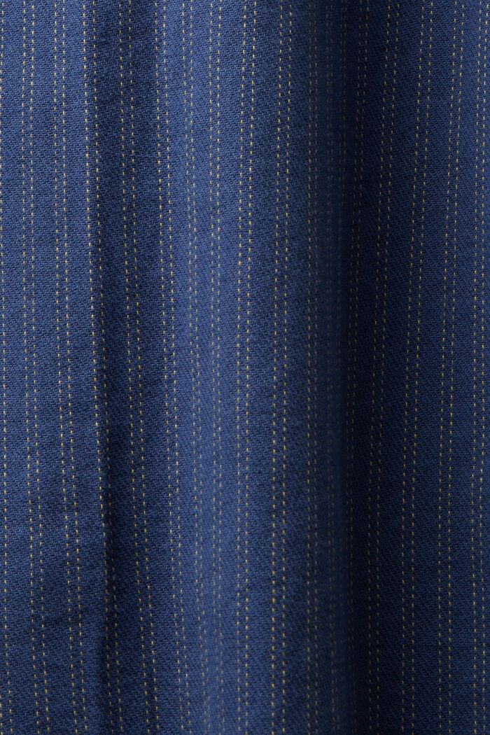 Pruhovaná košile z bavlněného flanelu, GREY BLUE, detail image number 6