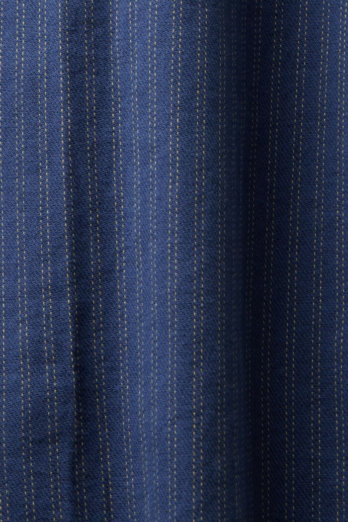 Pruhovaná košile z bavlněného flanelu, GREY BLUE, detail image number 6