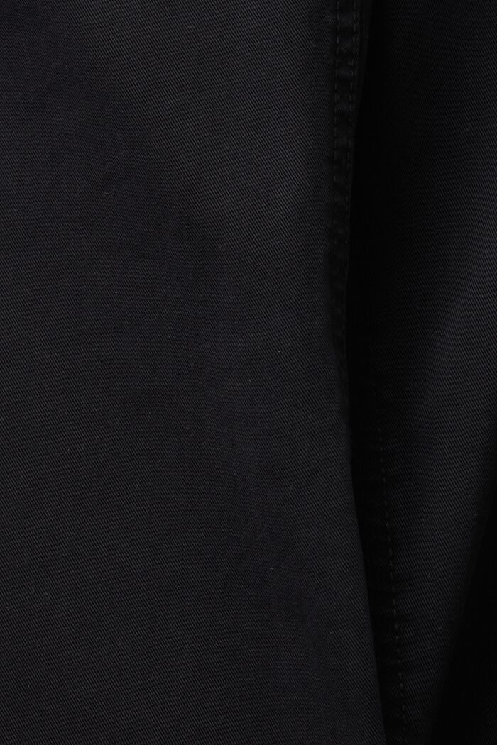 Strečové kalhoty, střední pas, zkrácené nohavice, BLACK, detail image number 7