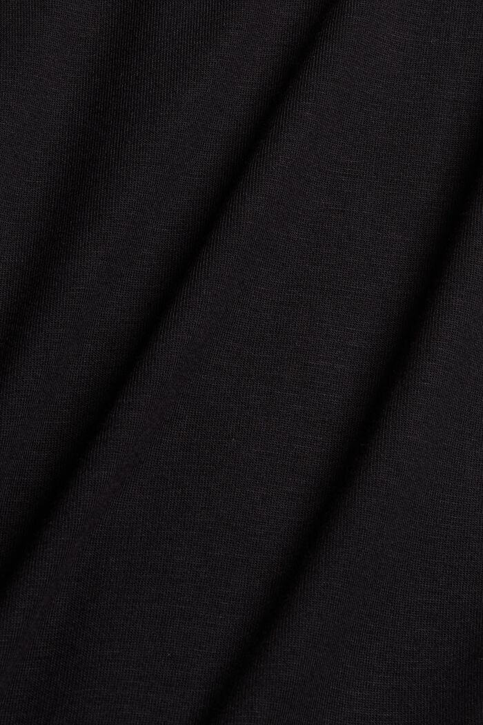Pyžamové tričko z materiálu LENZING™ ECOVERO™, BLACK, detail image number 4