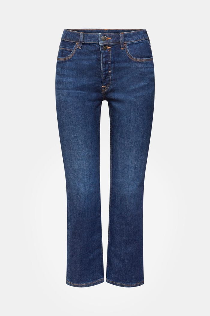 Zkrácené džíny s rozšířenými nohavicemi