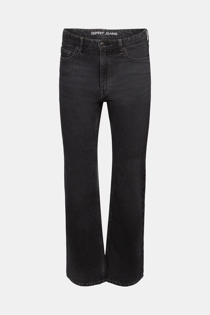 Bootcut džíny se středně vysokým pasem, BLACK DARK WASHED, detail image number 6