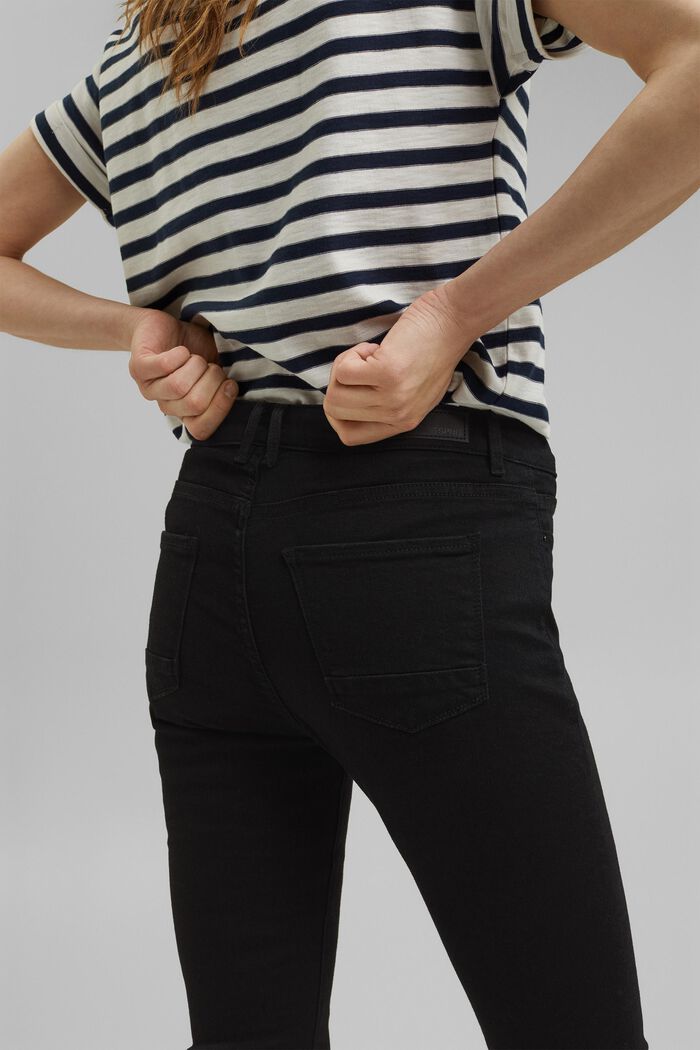 Strečové džíny s bio bavlnou, BLACK RINSE, detail image number 4