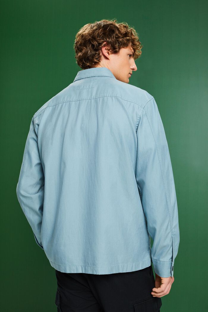 Keprová košile s propínacím límcem, TEAL BLUE, detail image number 2