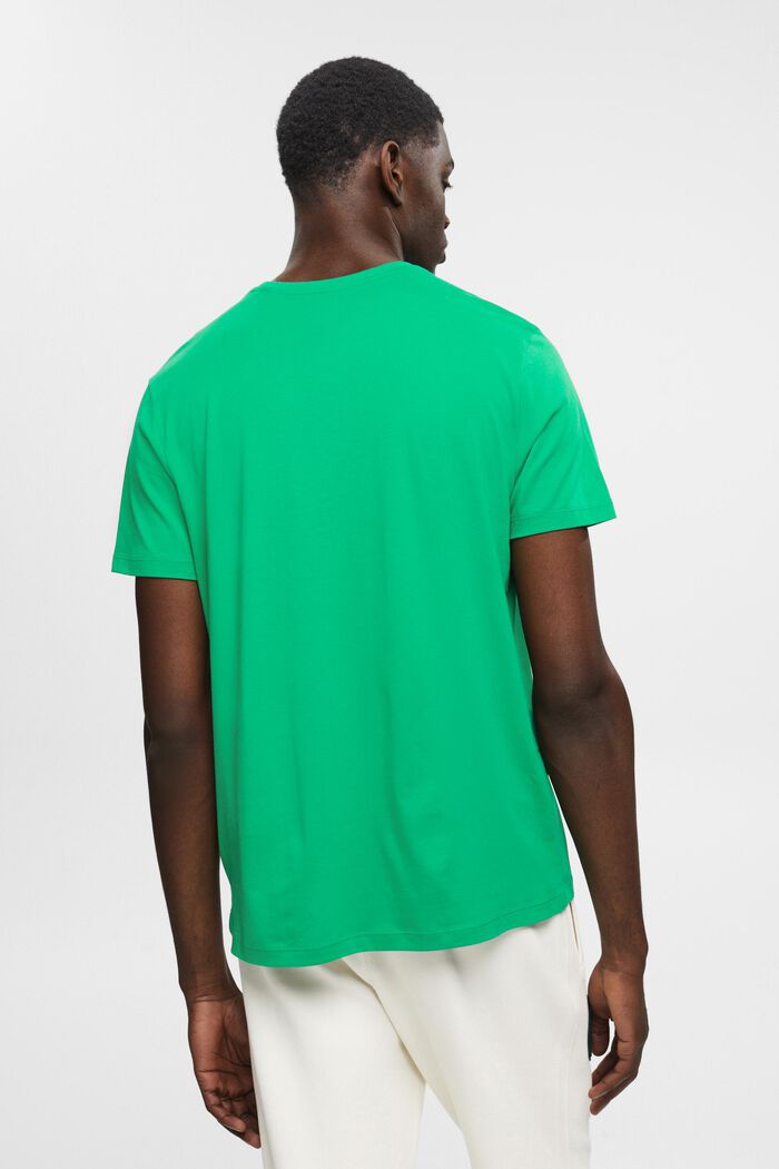 Tričko z bavlny pima, Slim Fit, GREEN, detail image number 3