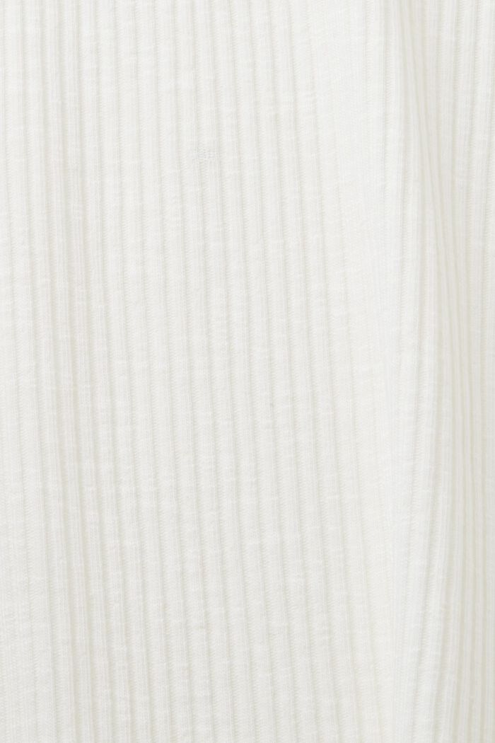 Tričko z žebrového žerzeje, OFF WHITE, detail image number 5