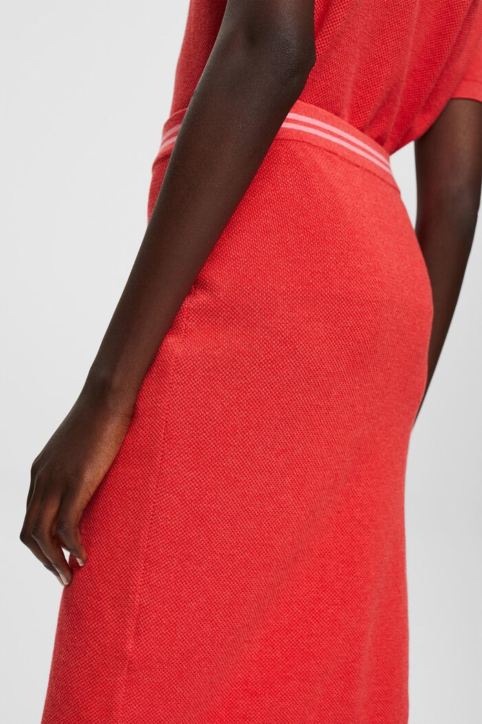 Pletená sukně s proužkovaným pasem, RED, detail image number 5