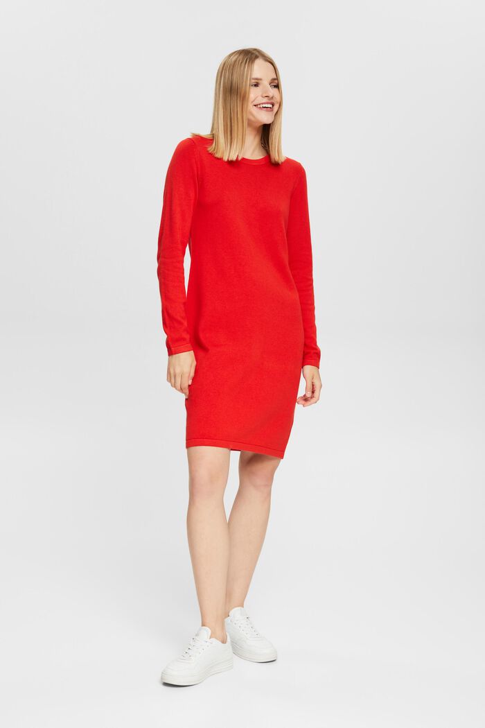 Midi šaty z pleteniny, ORANGE RED, detail image number 0