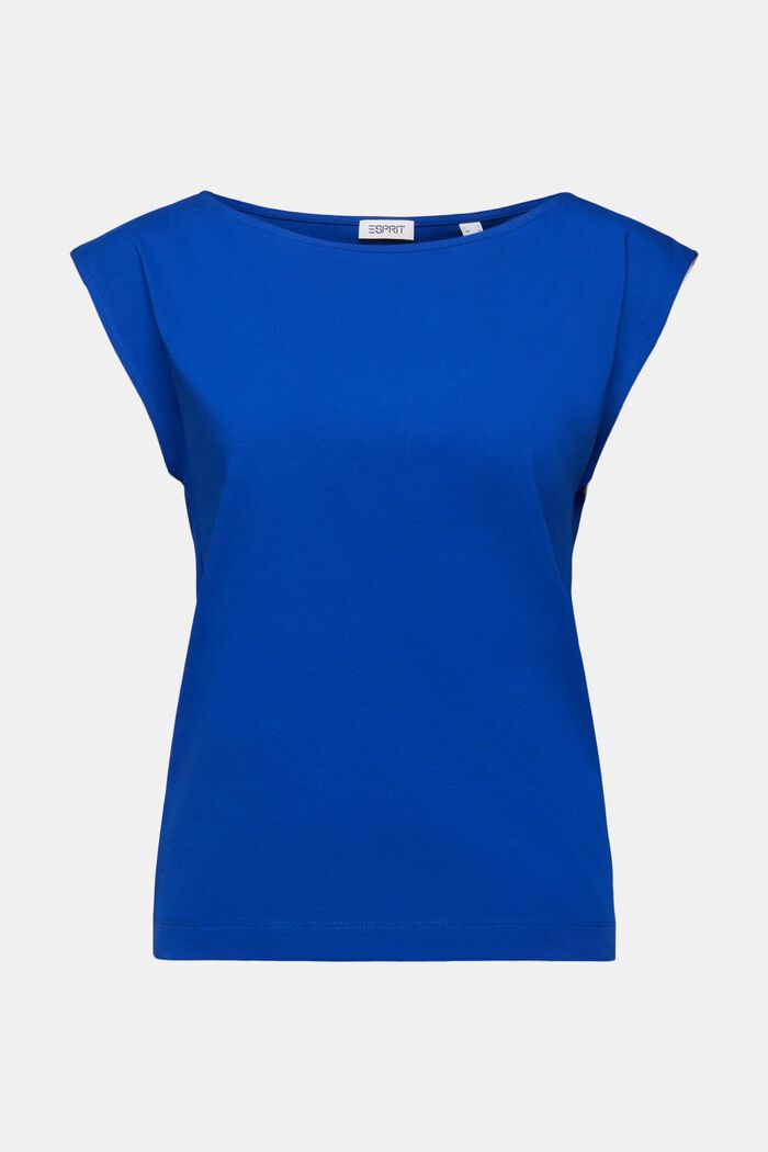 Tričko s lodičkovým výstřihem, BRIGHT BLUE, detail image number 5
