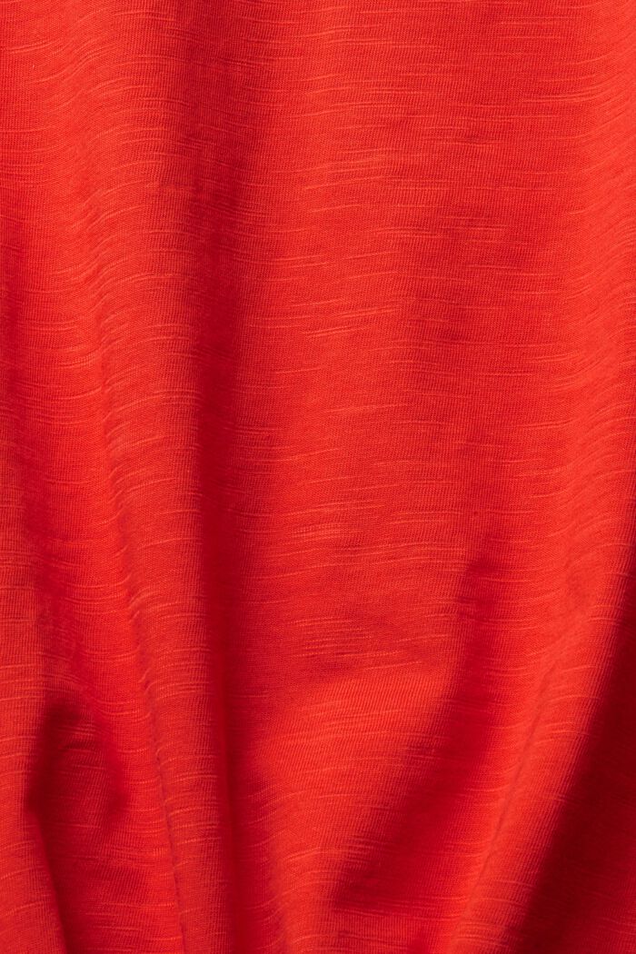 Tričko s dlouhým rukávem z bavlny, ORANGE RED, detail image number 1