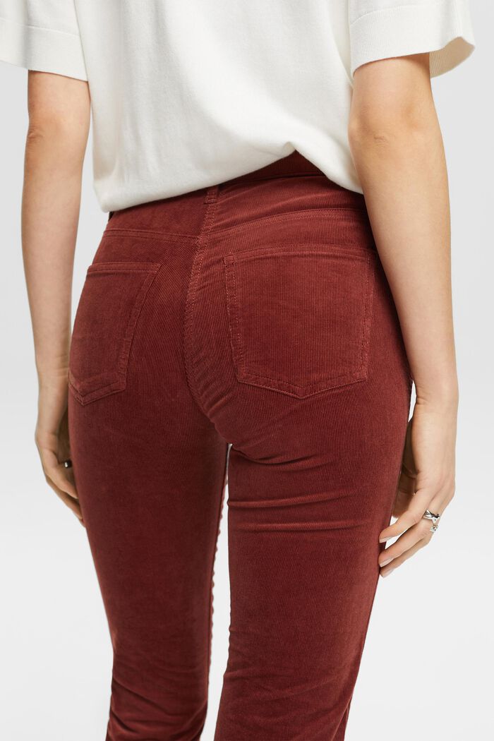 Manšestrové kalhoty s úzkým střihem Slim Fit, RUST BROWN, detail image number 2