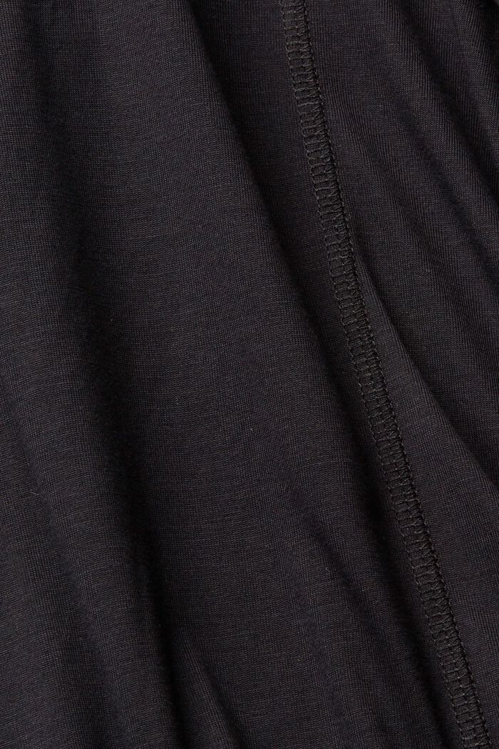 Tričko, dlouhý rukáv a kapuce, LENZING™ ECOVERO™, BLACK, detail image number 1