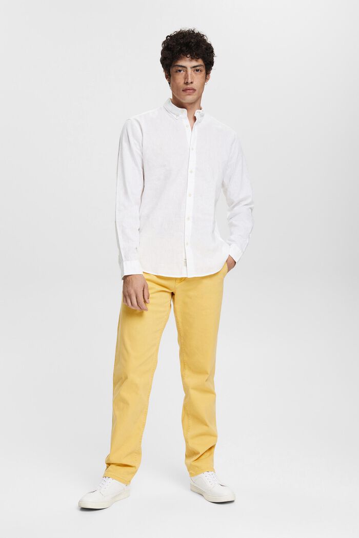 Kalhoty chino z bavlny, YELLOW, detail image number 7