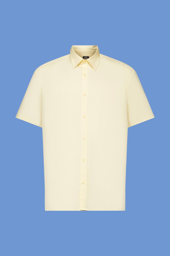 Košile s propínacím límcem a krátkým rukávem, LIGHT YELLOW, detail image number 5