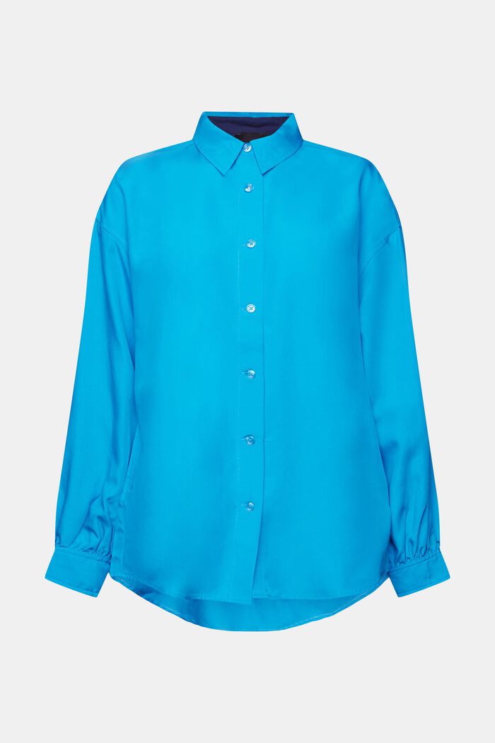 Košilová halenka oversize, BLUE, detail image number 6