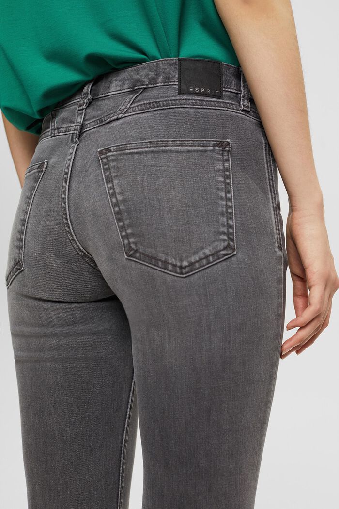 Bootcut strečové džíny se středně vysokým pasem, GREY MEDIUM WASHED, detail image number 4
