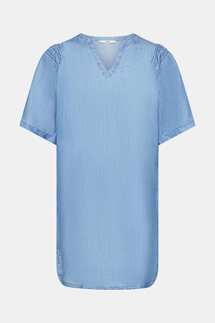 Tunikové šaty z imitace denimu, BLUE MEDIUM WASHED, overview