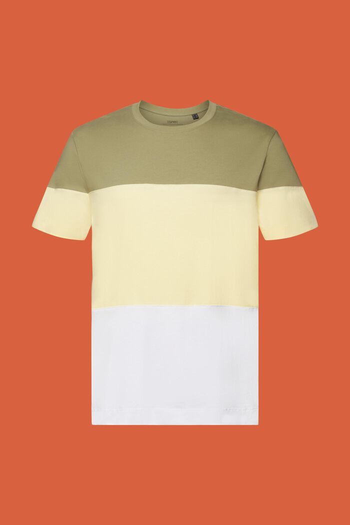 Tričko s bloky barev, 100% bavlna, LIGHT KHAKI, detail image number 5