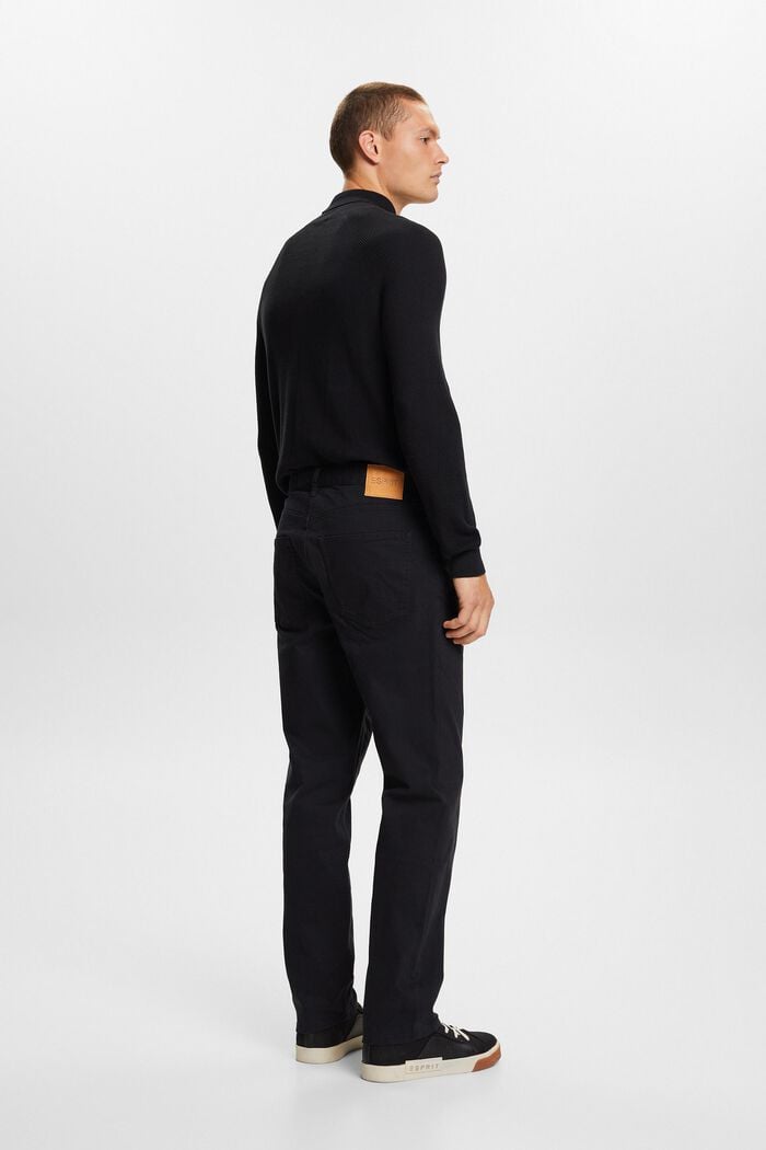 Klasické kalhoty s rovným střihem, BLACK, detail image number 3
