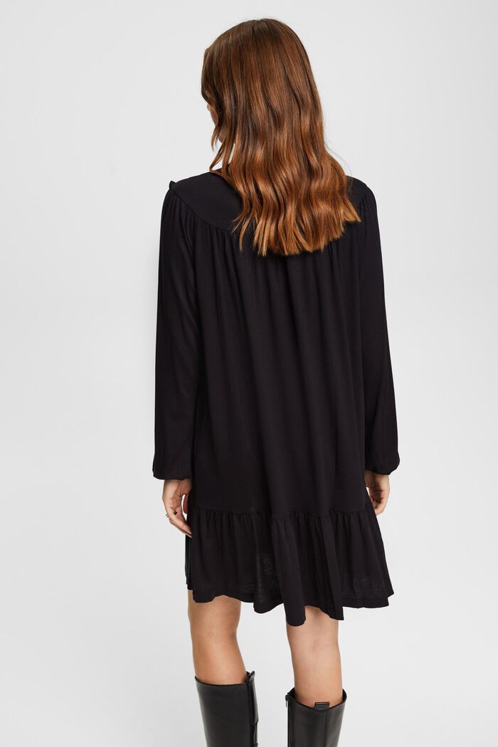 Pletené mini šaty, LENZING™ ECOVERO™, BLACK, detail image number 3