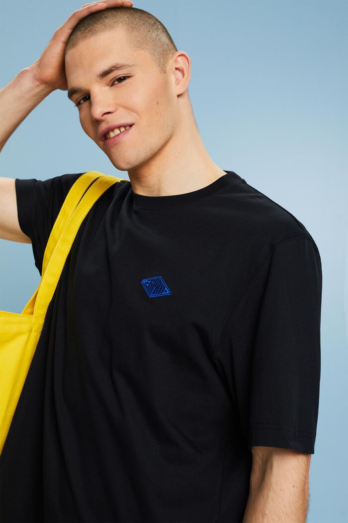 Tričko s krátkým rukávem a s logem, BLACK, detail image number 4