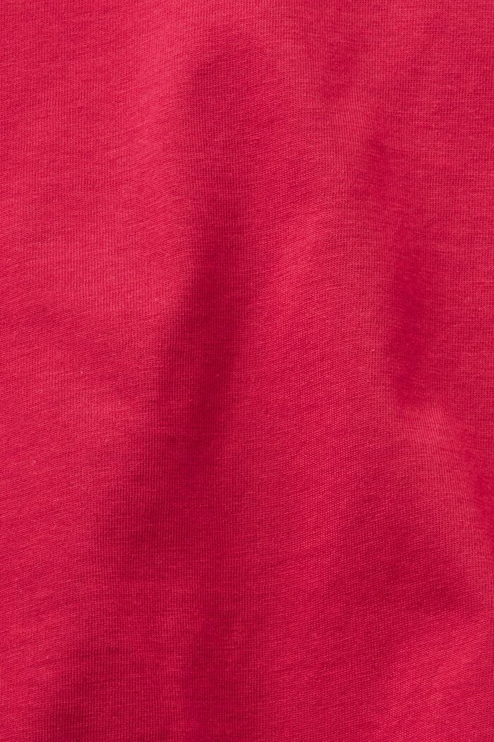 Bavlněné tričko bez rukávů, špičatý výstřih, DARK PINK, detail image number 5