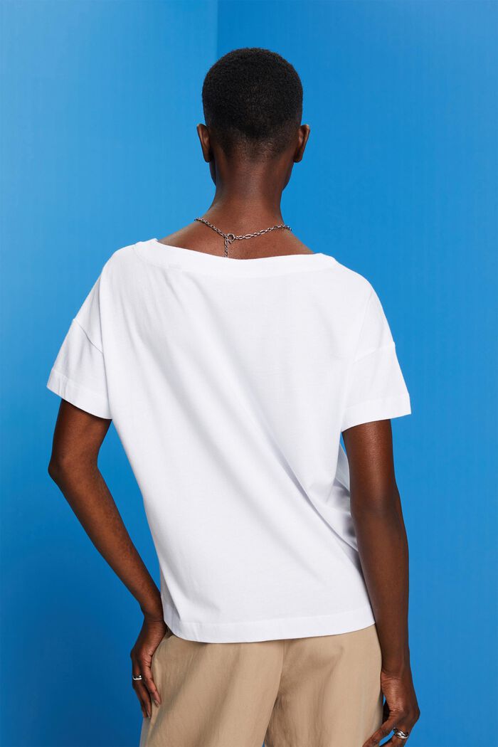Tričko s výšivkou, TENCEL™, WHITE, detail image number 3