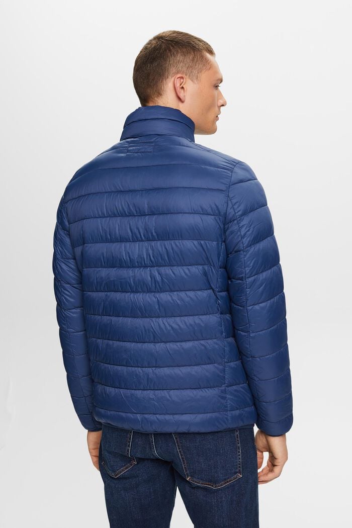 Prošívaná bunda s vysokým límcem, PETROL BLUE, detail image number 3
