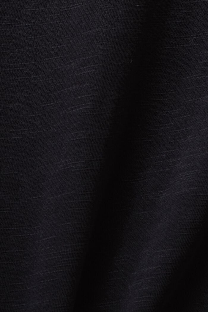 Žerzejové tričko s dlouhým rukávem, 100% bavlna, BLACK, detail image number 5