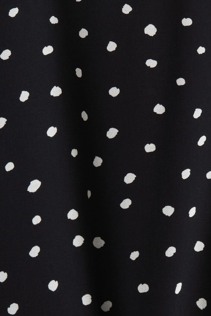 Z recyklovaného materiálu: šifonové šaty s nařaseným pasem, BLACK, detail image number 6
