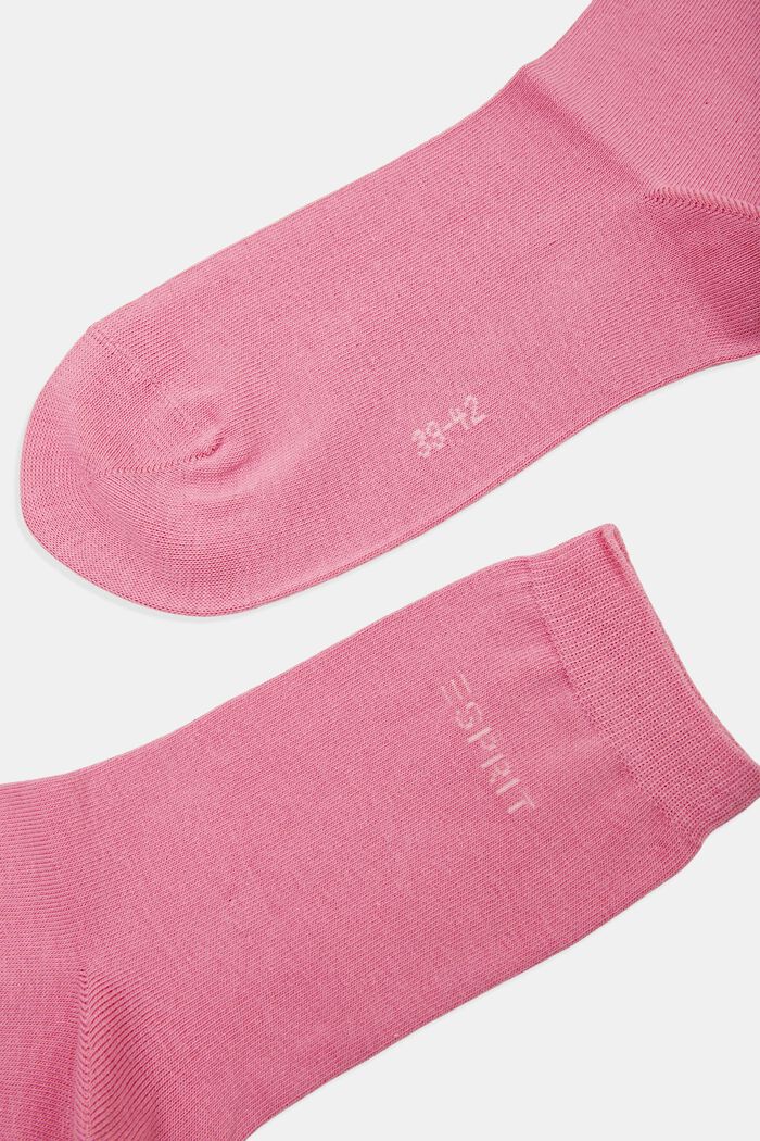 2 páry ponožek s vpleteným logem, bio bavlna, ROSE, detail image number 1