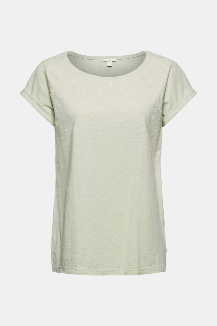 Z recyklovaného materiálu: tričko s potiskem a s bio bavlnou, PASTEL GREEN, overview
