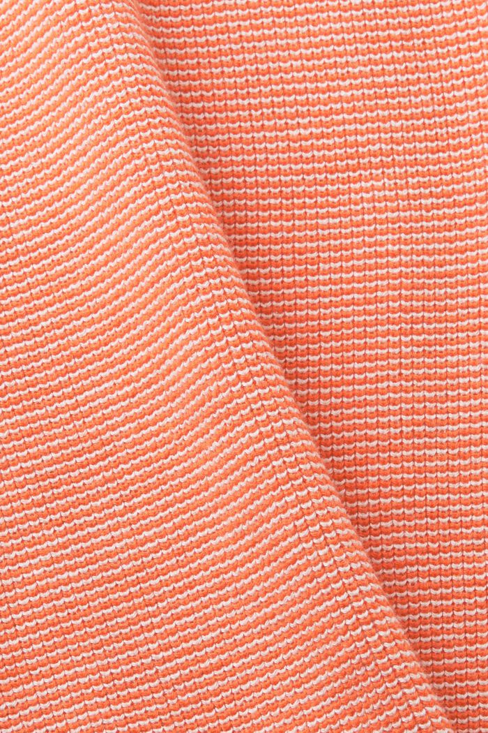 Pruhovaný pulovr se zkráceným rolákem, ORANGE RED, detail image number 5