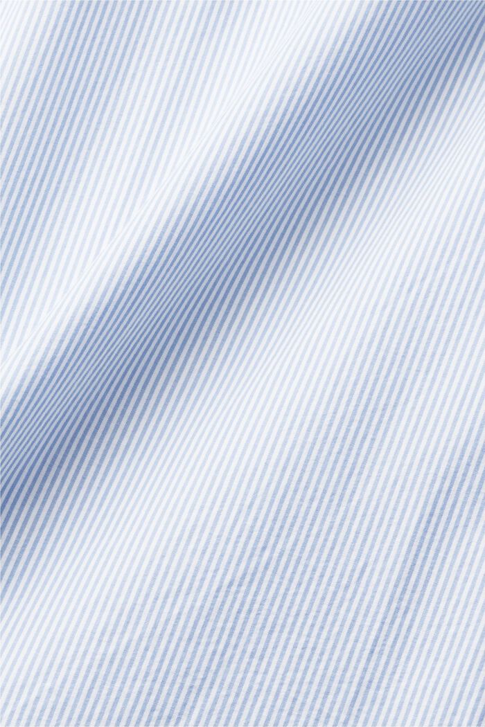 Bavlněná košile s proužky a mandarínským límečkem, GREY BLUE, detail image number 4