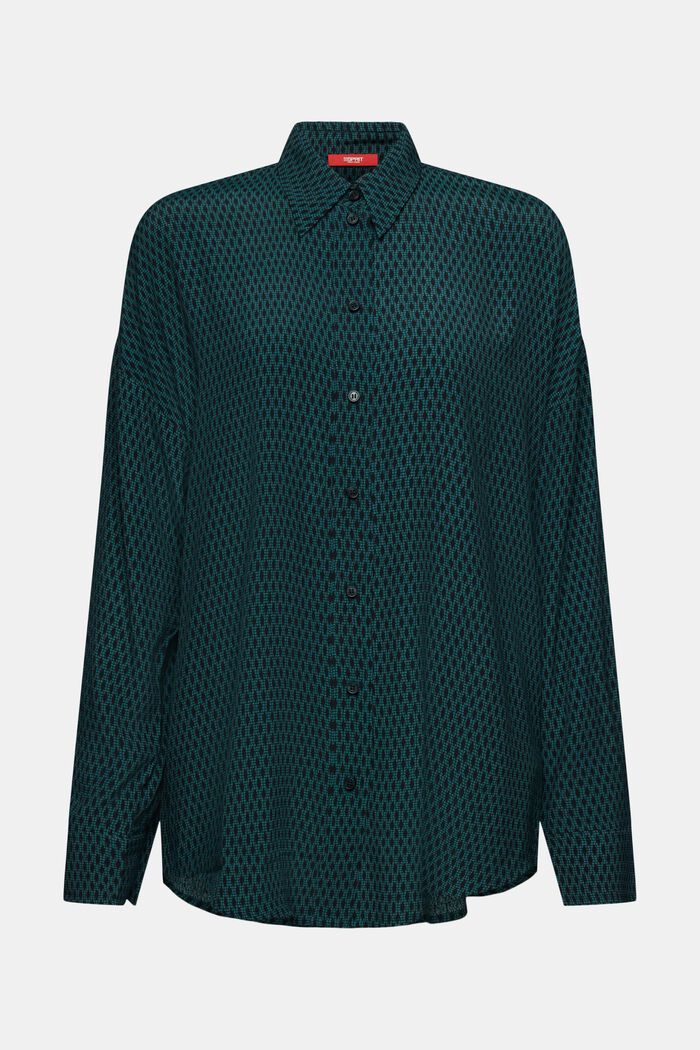 Košile s propínacím límcem a potiskem, EMERALD GREEN, detail image number 6