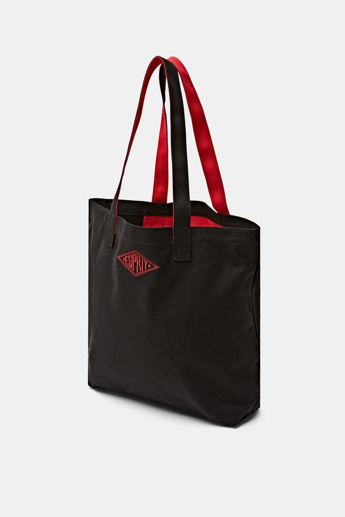 Bavlněná kabelka tote bag s logem, BLACK, detail image number 2