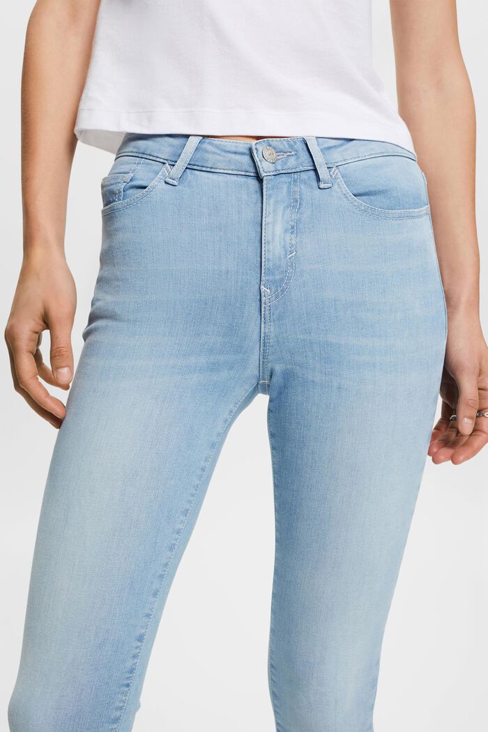 Skinny džíny z udržitelné bavlny, BLUE BLEACHED, detail image number 2