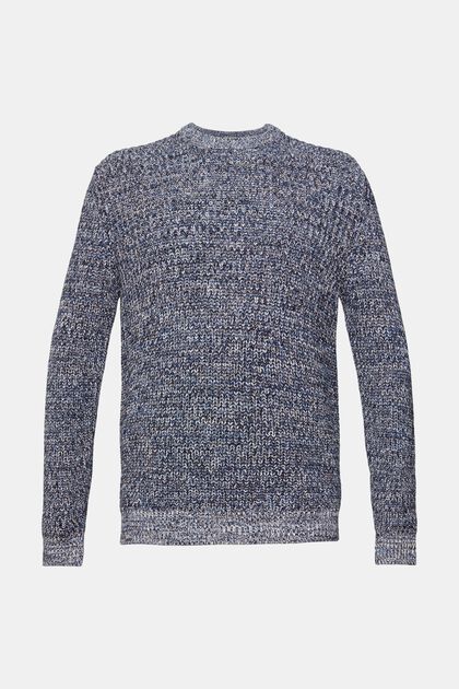 Vícebarevný pletený pulovr, NAVY, overview