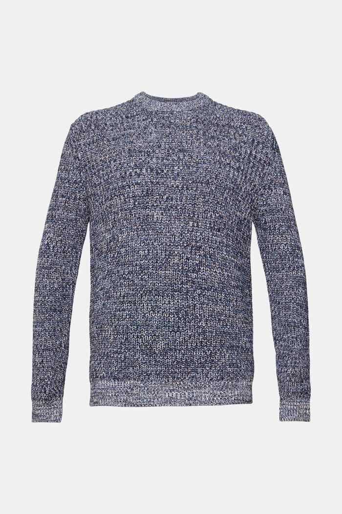 Vícebarevný pletený pulovr, NAVY, detail image number 5