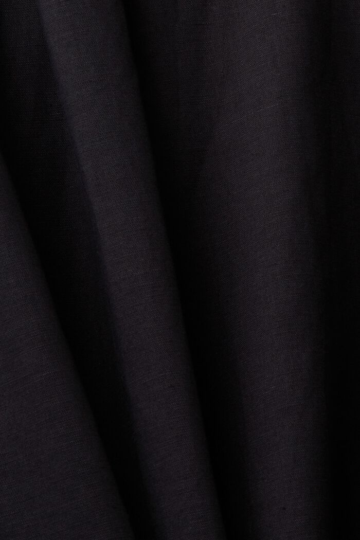 Košile ze lnu s bavlnou, BLACK, detail image number 5