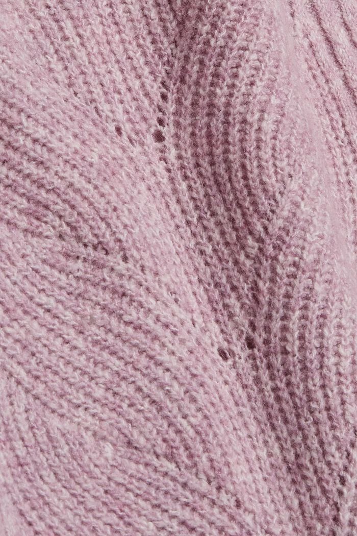 S vlnou: pulovr ze vzorované pleteniny, NEW MAUVE, detail image number 4