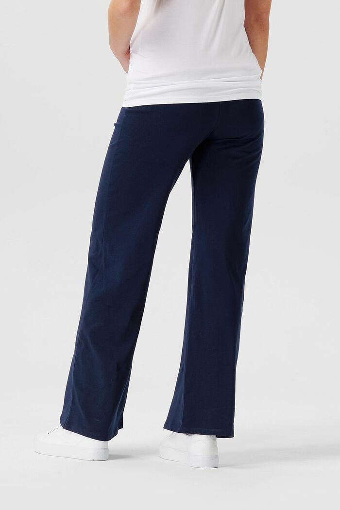 Žerzejové kalhoty přes bříško, bio bavlna, NIGHT BLUE, detail image number 1