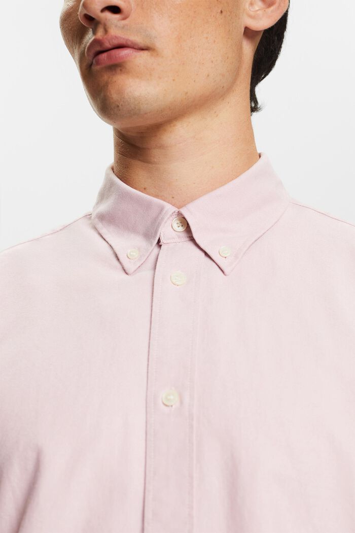 Bavlněná popelínová košile s propínacím límcem, OLD PINK, detail image number 1