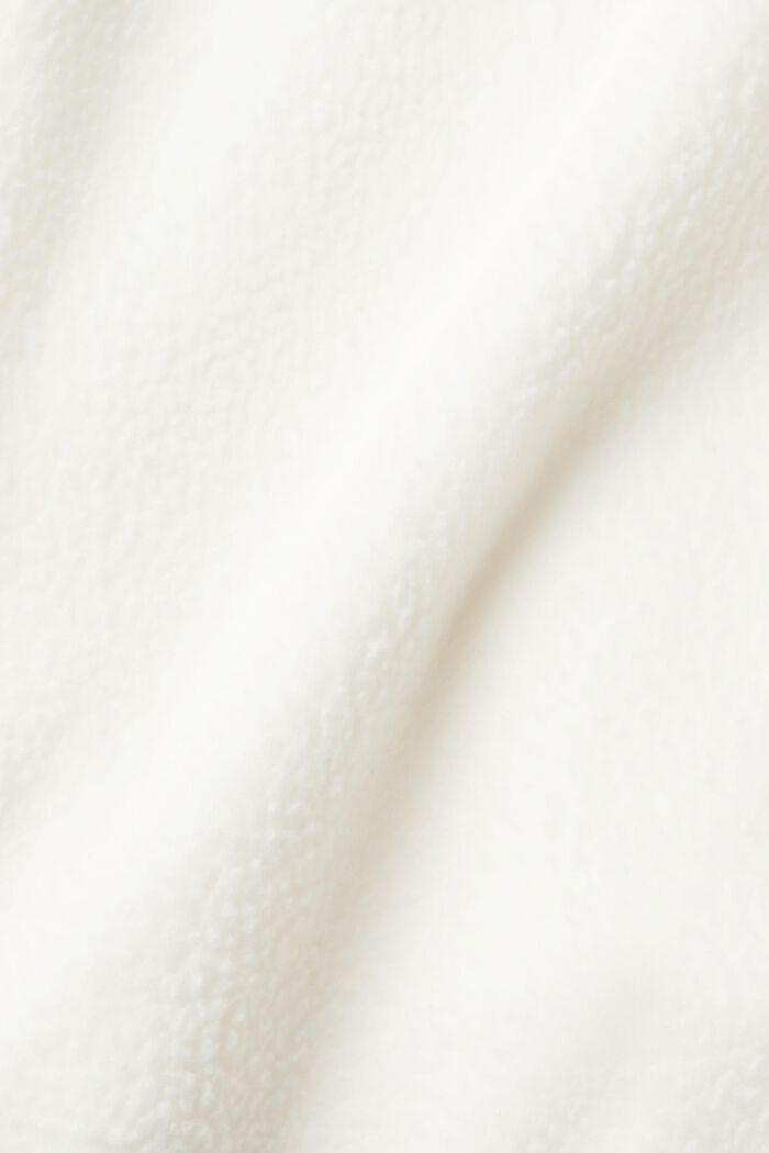 Mikina v college stylu z teplákoviny z plyšového flísu, OFF WHITE, detail image number 5